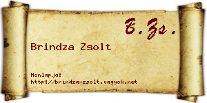 Brindza Zsolt névjegykártya